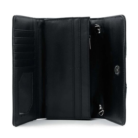 SALE Black Skull and Studded Crossbody Wallet Handbag Purse - Picture 4 of 9